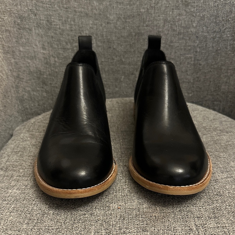 CLARKS black Leather Shoes